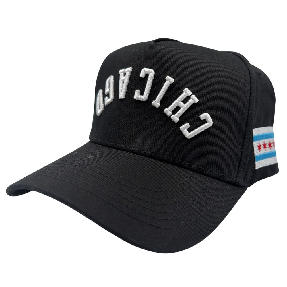 Die Hard Chicago Snapback Hat Black Embroidered City Flag Logo Cap NEW